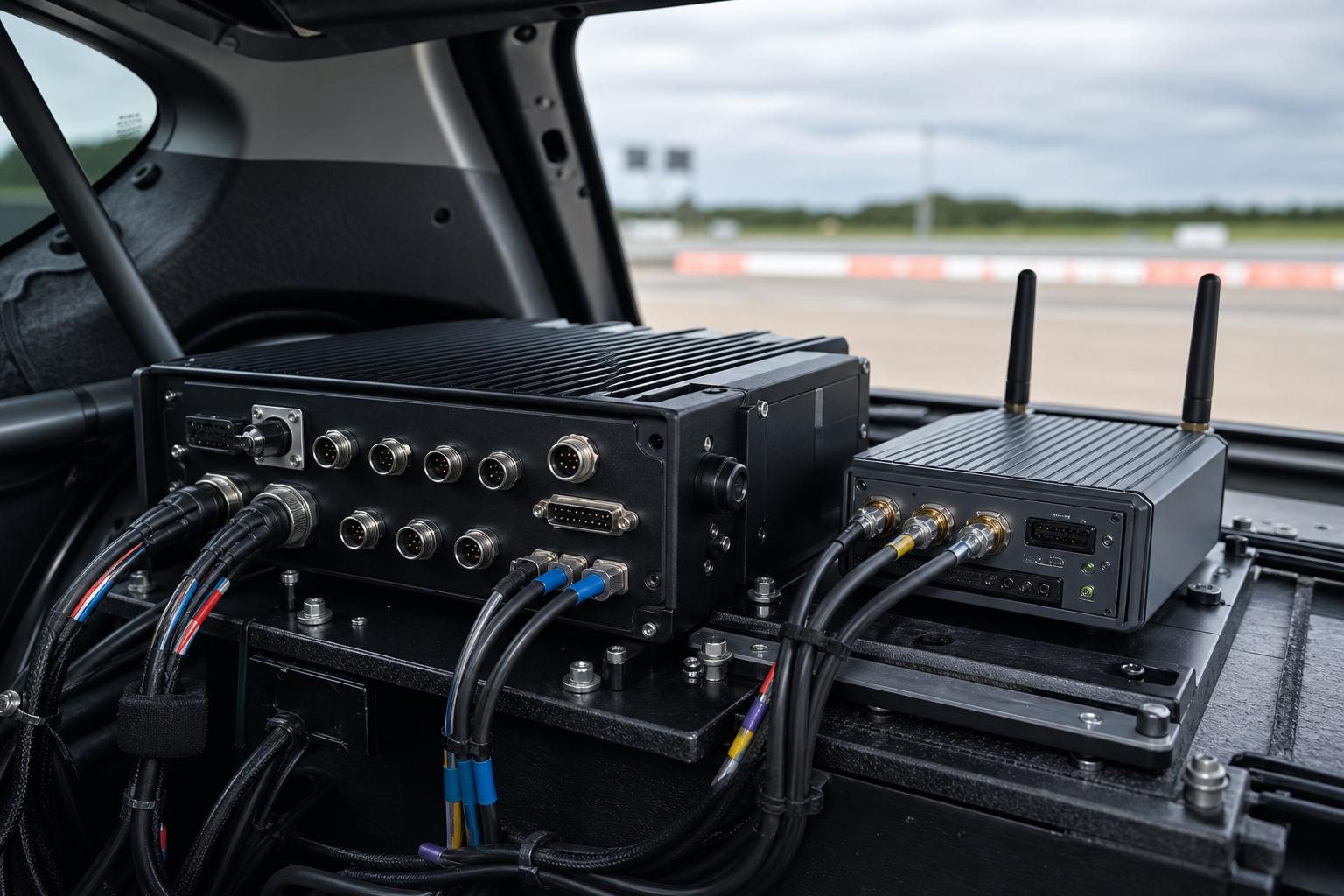 Automotive vehicle sensor and telemetry hardware